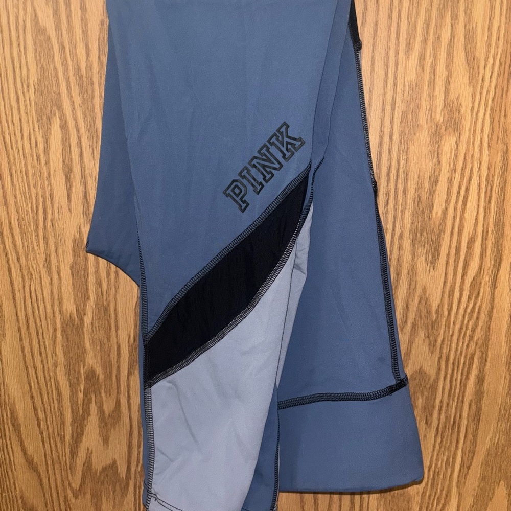 Blue and Black PINK Leggings